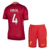 Maglia ufficiale Liverpool Virgil 4 Casa 2024-25 per Bambino
